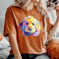 Goldendoodle ギフト ラブラドゥードル Cockapoo Mom カラフル ポップアート レディースオーバーサイズコンフォートTシャツ Yam