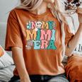 In My Mimi Era Groovy Leopardmile Face New Grandma Grandma 長袖tシャツ レディースオーバーサイズコンフォートTシャツ Yam