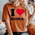 I Love Roma レディースオーバーサイズコンフォートTシャツ Yam
