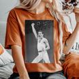 Queen Live Aid フレディ・マーキュリー・ウェンブリー・スタジアム 1985 レディースオーバーサイズコンフォートTシャツ Yam