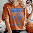 Sunny Morning Coffee Xundayun Delicious Coffee バックプリント レディースオーバーサイズコンフォートTシャツ Yam