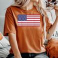 アメリカの国旗 アメリカの愛国心 アメリカの男性 女性 子供 アメリカの国旗 レディースオーバーサイズコンフォートTシャツ Yam