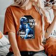 ジュラシック・ワールド Hey Blue You Miss Me レディースオーバーサイズコンフォートTシャツ Yam