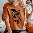 フクロウ -ブラックホワイト-クールな女性男性子供動物 Owl レディースオーバーサイズコンフォートTシャツ Yam