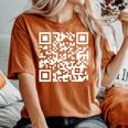 裏面 面白い Qr Fck オフコード 言葉 引用 男性用 女性用 レディースオーバーサイズコンフォートTシャツ Yam