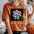 面白いhoya Flowers 多肉植物 ガーデニング 植物 レディースオーバーサイズコンフォートTシャツ Yam