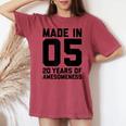 20歳の誕生日 男性 女性 娘 息子 年齢 20歳 レディースオーバーサイズコンフォートTシャツ Crimson