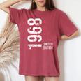 57歳の誕生日 男性 女性 57歳 1968年 誕生日プレゼント 長袖tシャツ レディースオーバーサイズコンフォートTシャツ Crimson