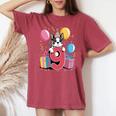 9歳の誕生日 男の子 女の子 9歳 9歳 ボストンテリア 長袖tシャツ レディースオーバーサイズコンフォートTシャツ Crimson