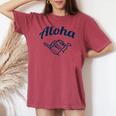 Aloha Beer レディースオーバーサイズコンフォートTシャツ Crimson