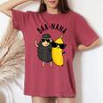 Baa-Nana おもしろバナナ羊しゃれ レディースオーバーサイズコンフォートTシャツ Crimson