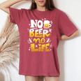 Beer Lover ビールが好きすぎる No Beer No Life 長袖tシャツ レディースオーバーサイズコンフォートTシャツ Crimson