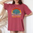 Best Peacock Mom Ever Retro Vintage Peacock Lover Mommy Women's Oversized Comfort T-shirt Crimson
