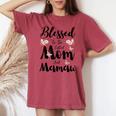 Blessed To Be Called Mom And Mamaw Floral Cute Women's Oversized Comfort T-shirt Crimson