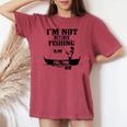 Cute I'm Not Retired Fishing Is My Full-Time Job ギフト レディースオーバーサイズコンフォートTシャツ Crimson
