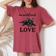 Frenchie Mum Dogへのラブフレンチブルドッグギフト レディースオーバーサイズコンフォートTシャツ Crimson
