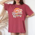 Groovy Best Mom Ever Best 母の日 長袖tシャツ レディースオーバーサイズコンフォートTシャツ Crimson