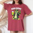 Groovy Polska Piwo Bobr Meme Bóbr Bober Kurwa Yes Pierdole 長袖tシャツ レディースオーバーサイズコンフォートTシャツ Crimson
