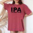 Ipa Lot When I Drink Beer Drinking レディースオーバーサイズコンフォートTシャツ Crimson