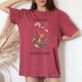 It Is Well With Myoul Christian 花柄 引用 クリスチャン 長袖tシャツ レディースオーバーサイズコンフォートTシャツ Crimson