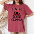 Newfie Grandma Newfoundland Dog Nana Mother's Day Women's Oversized Comfort T-shirt Crimson