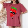 キッズストロベリーシャツ 男の子または女の子用 レディースオーバーサイズコンフォートTシャツ Crimson