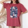 シャーク ワイフ 東京 アニメ ワイフ 女の子 かわいい カワイイ 漫画 レトロ 長袖tシャツ レディースオーバーサイズコンフォートTシャツ Crimson