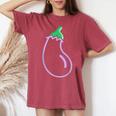 ナス 衣装 野菜 ビーガン 大人 女性 男性 子供 レディースオーバーサイズコンフォートTシャツ Crimson