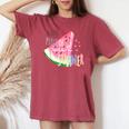 メロン スイカ メロン フルーツ 男性 女性 子供 レディースオーバーサイズコンフォートTシャツ Crimson