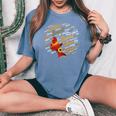 Mom Queen Black African Mother Mother's Day Black Pride Women's Oversized Comfort T-shirt Blue Jean