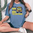 おかしなスクールバス運転手感謝 男性 女性 退職 レディースオーバーサイズコンフォートTシャツ Blue Jean