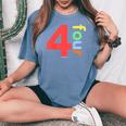 キッズ 4歳の誕生日シャツ 男の子 女の子 4歳 4歳 4歳 パーティー レディースオーバーサイズコンフォートTシャツ Blue Jean