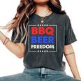Bbq Beer Freedom シャツ レディースオーバーサイズコンフォートTシャツ Pepper