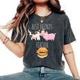 Best Friends Forever Beef Lover Pork Meat Bacon Burger レディースオーバーサイズコンフォートTシャツ Pepper