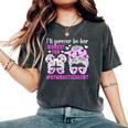 Her Biggest Fan Gymnastics Aunt Of A Gymnast Auntie Women's Oversized Comfort T-Shirt Pepper
