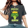 Broccoli Queen ブロッコリーの女王 ブロッコリー ベジタリアン・ベジタブル ブロッコリー レディースオーバーサイズコンフォートTシャツ Pepper