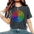 Flower Of Lifeacred Geometry Yogaフラワーオブライフ神聖幾何学瞑想ヨガ レディースオーバーサイズコンフォートTシャツ Pepper