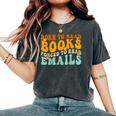 Groovy Born To Read 本 強制的に読む メール 読書 レディースオーバーサイズコンフォートTシャツ Pepper