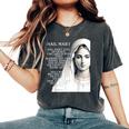 Hail Mary Blessed Mother ロザリオの祈り レディースオーバーサイズコンフォートTシャツ Pepper
