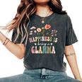 Happiness Is Being A Glamma Floral Glamma Mother's Day Women's Oversized Comfort T-Shirt Pepper