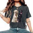 Happy Two Labradors ゴールデンブラック ラボレトリバー Mom Dad レディースオーバーサイズコンフォートTシャツ Pepper