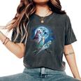 Howling At The Moon シャツ インコシャツ ファニーセキセイインコシャツ レディースオーバーサイズコンフォートTシャツ Pepper