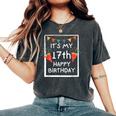 It's My 17Th Birthday Happy 17歳 誕生日 男の子 女の子 レディースオーバーサイズコンフォートTシャツ Pepper