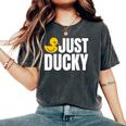 Just Duckyラバーダック レディースオーバーサイズコンフォートTシャツ Pepper