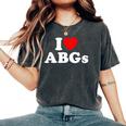 I Love Abgs I Heart Abg おもしろい アジアの赤ちゃん 女の子 恋人 レディースオーバーサイズコンフォートTシャツ Pepper