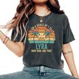 Lyra Cute Retro Girls Groovy Lyra Personalized Name 長袖tシャツ レディースオーバーサイズコンフォートTシャツ Pepper