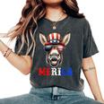 Merica Mule Donkey Patriotic 4Th Of July 面白い キッズ メンズ レディース レディースオーバーサイズコンフォートTシャツ Pepper