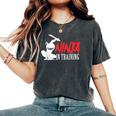 Ninja In Training 面白い忍者誕生日ギフト 男性 女性 子供 レディースオーバーサイズコンフォートTシャツ Pepper