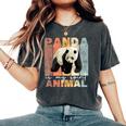 Panda Is Mypirit Animal かわいいパンダヴィンテージパンダ レディースオーバーサイズコンフォートTシャツ Pepper