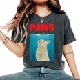 Paws Bunny 面白いパロディ ウサギ好きのギフト レディースオーバーサイズコンフォートTシャツ Pepper